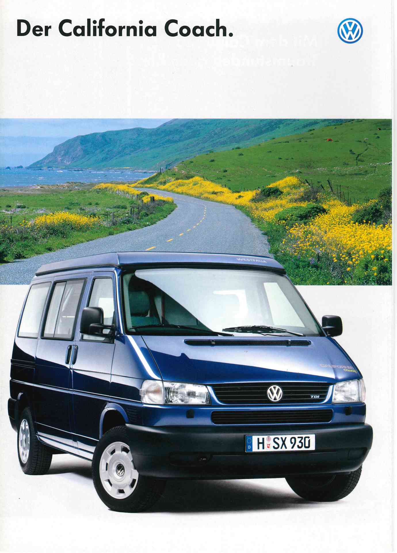 1998 Volkswagen Der California Coach. (T4) Brochure German CarBrochure