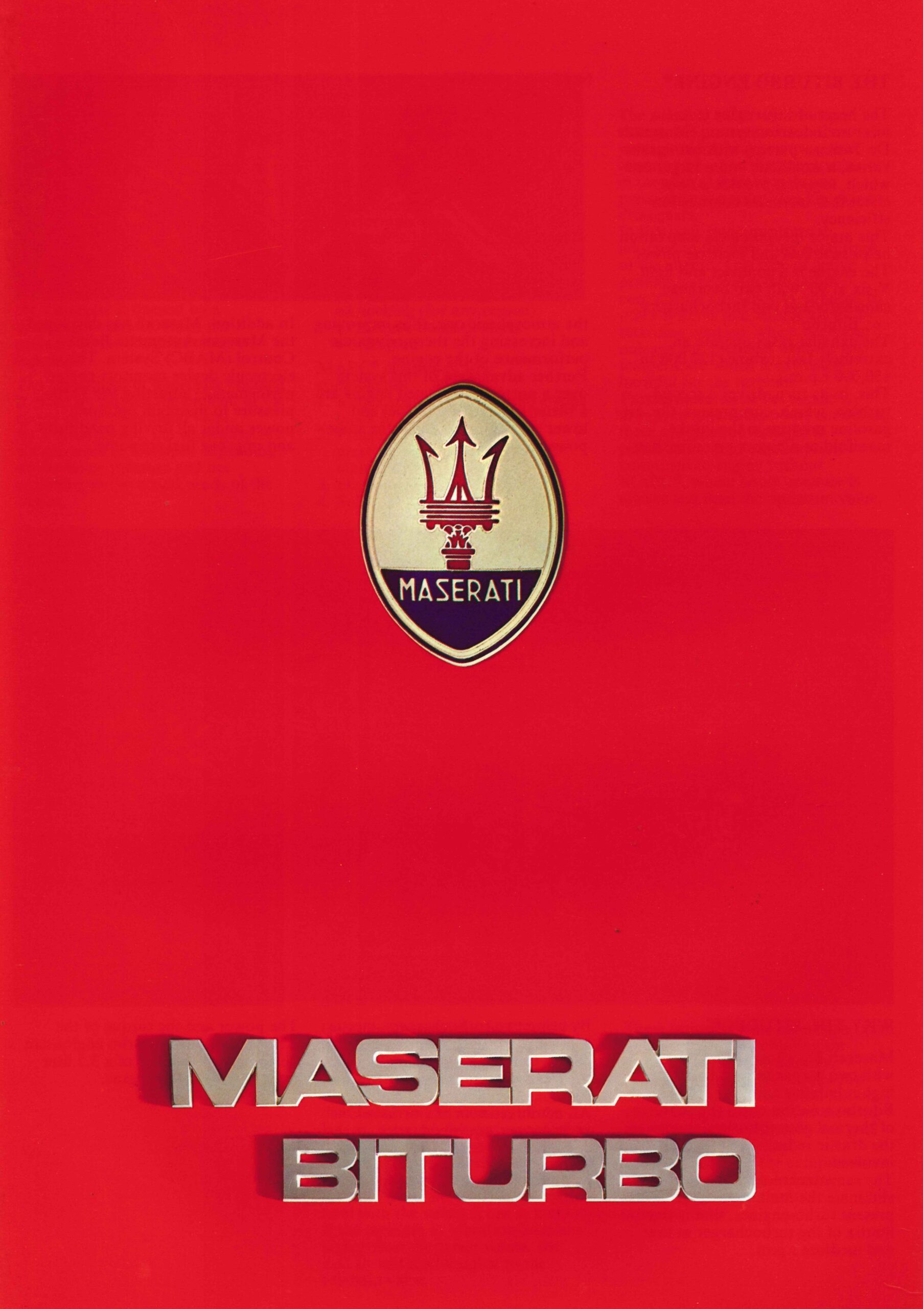 Maserati Biturbo Foldout brochure French - CarBrochure